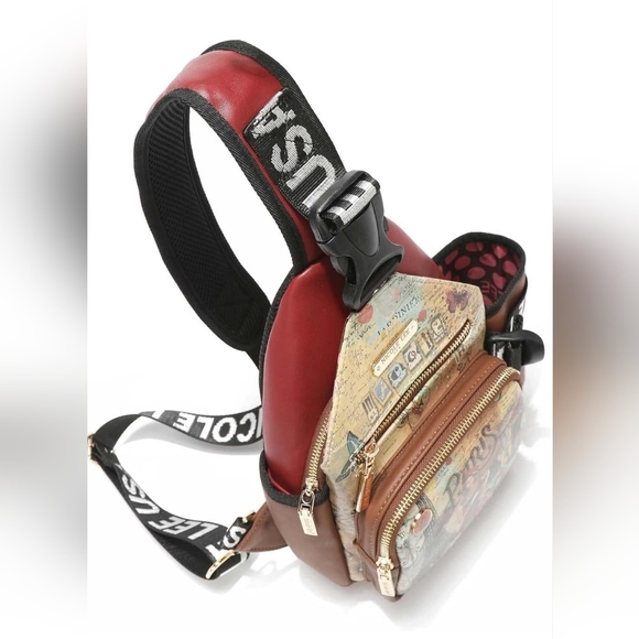 NEW Nicole Lee Sling Backpack Purse Together We Stand with Matching Wallet - Picture 7 of 8